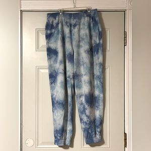 PINK - blue / white joggers - XL